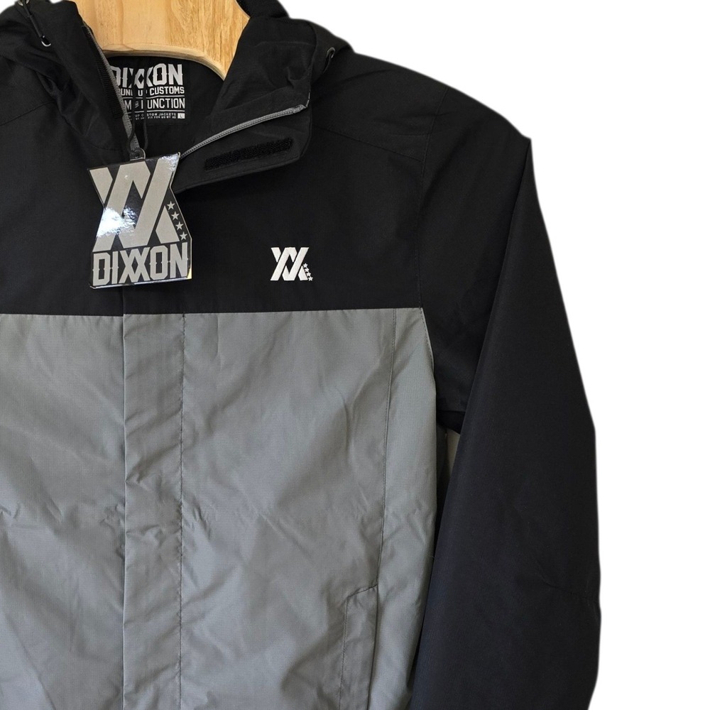 Dixxon Ground Up Customs Windbreaker Jacket‎ Black Gray Lightweight Mens